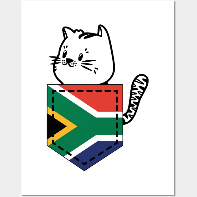 Patriotic Pocket Pussy - Cat Lover -  South African Patriot Wall Art by PosterpartyCo